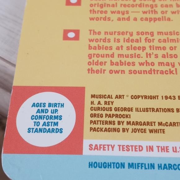 Curious Baby Curious George My First Nursery Songs - Picture 4 of 5